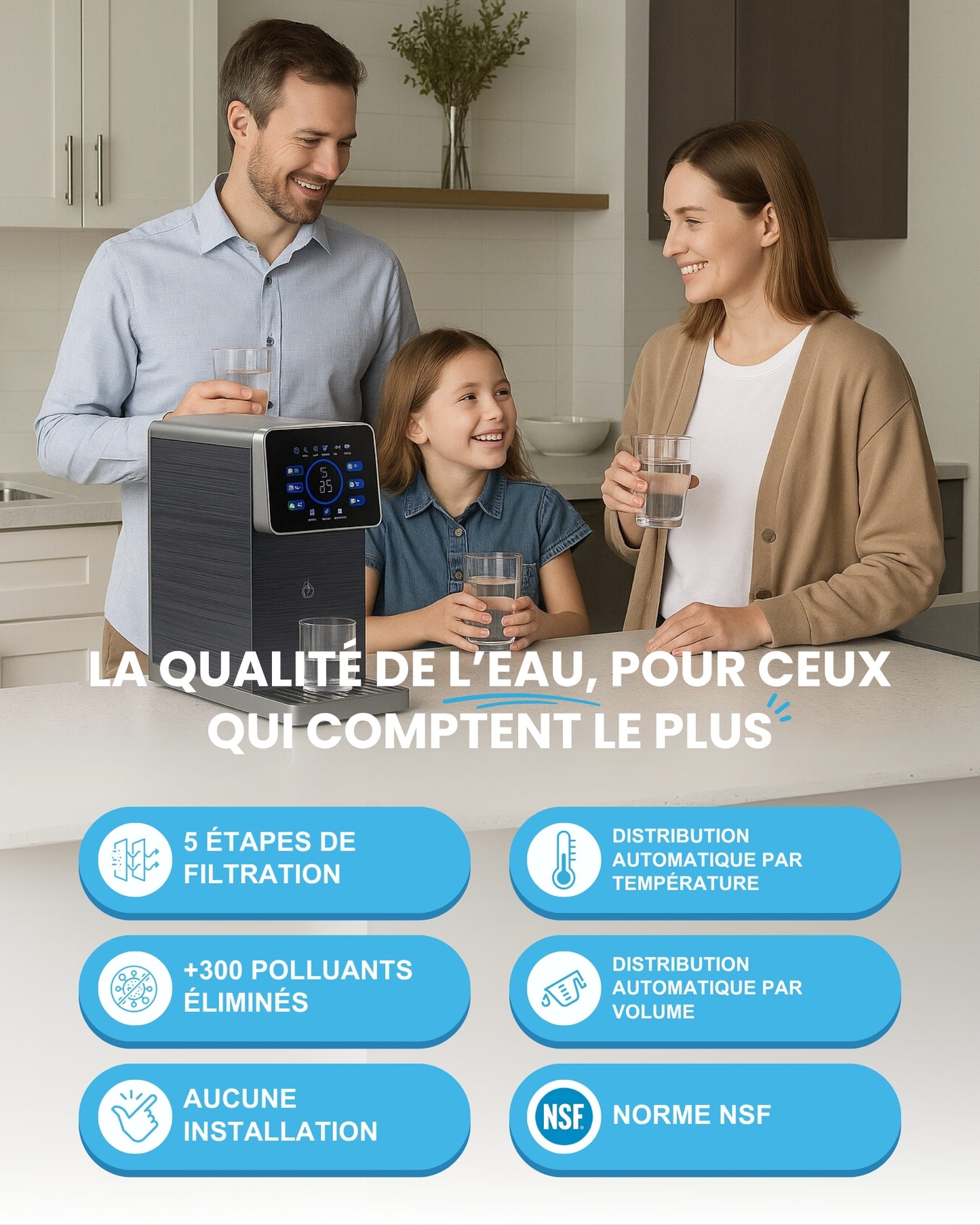 Pureflow 5S-UV – Distributeur d'Eau Pure Multi-Fonction